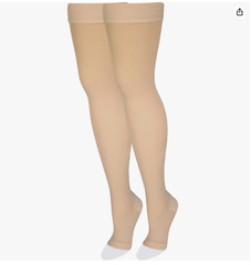 Amazon Basic Care Medical Compression Stockings 20-30mmHg Support Medium Beige