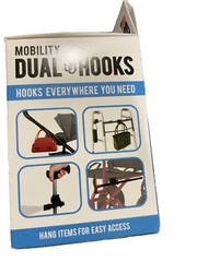 Easy to Use Products Mobility Dual Hooks – Bag Cane or Light Holder versatile