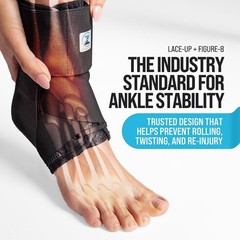 Ankle Brace for Women & Men – Lace Up Adjustable Support with Side Stabilizer…