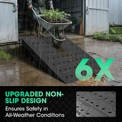 36″ x 24″ Shed Ramp Black Loading Ramp 900LB Loading Dock Ramp for Garages Barns