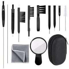 Hearing Aid Cleaning Kit 13 Pcs Hearing Aid Cleaner Black Hearing Aid Cleanin…