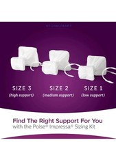 Poise Impressa 8 Count Incontinence Bladder Supports for Bladder Control Size 2