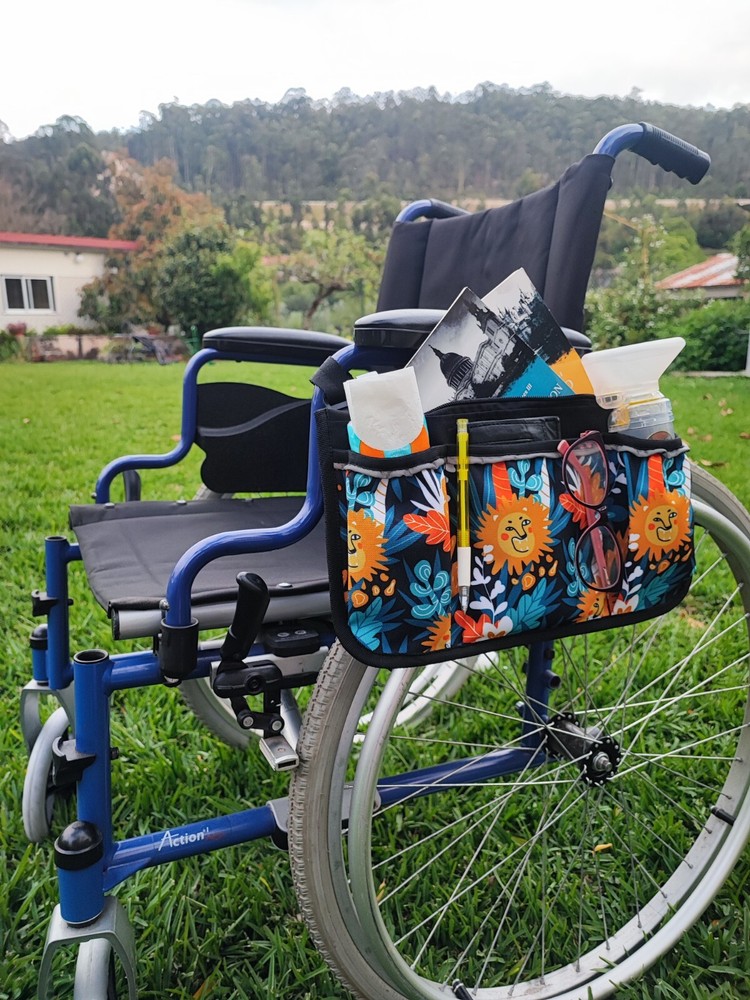 Wheelchair organizer waterproof accessories with animals + pill box as a gift
