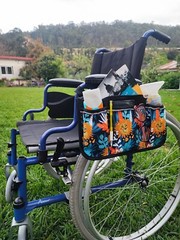 Wheelchair organizer waterproof accessories with animals + pill box as a gift