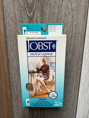 Jobst Compression Thigh High Open Toe 20-30mmHg, Silicone Dot Band, Natural, XL