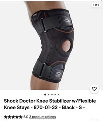 Shock Doctor 870 Knee stabilizer with flexible support stays size large