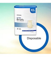 McKesson Ultra Adult Incontinent Brief, X-Large, Hvy Absorbency, Case of 60