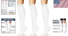 Enhanced Comfort 20-30 mmHg Compression Socks Ideal for Athletic and Daily Wear