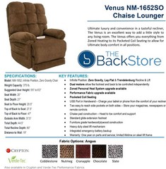 Mega Motion Venus NM-1652 Power Lift Chair Recliner with 375 lb weight capacity