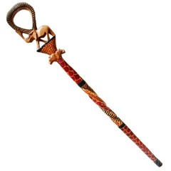Stoneage Arts Global African Wood Decorative Walking Stick Hand Made In Kenya