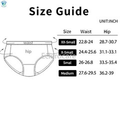 Girls‘ Mid-Rise Sanitary Underwear Print 4Layer Leak-Proof Protection Absorbency