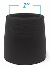 Top Glides Steel-Reinforced Walker Glide Tips Commode Bath Bench Rubber Tips,4PC