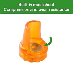 6PCS Heavy Duty Cane Tips and Crutch Tips, 3/4” 19mm & 7/8” 22mm Orange Rubber R