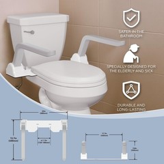 ZEAGUS Toilet Safety Rails for Seniors,500lb Heavy-Duty Toilet Safety Frame,G…