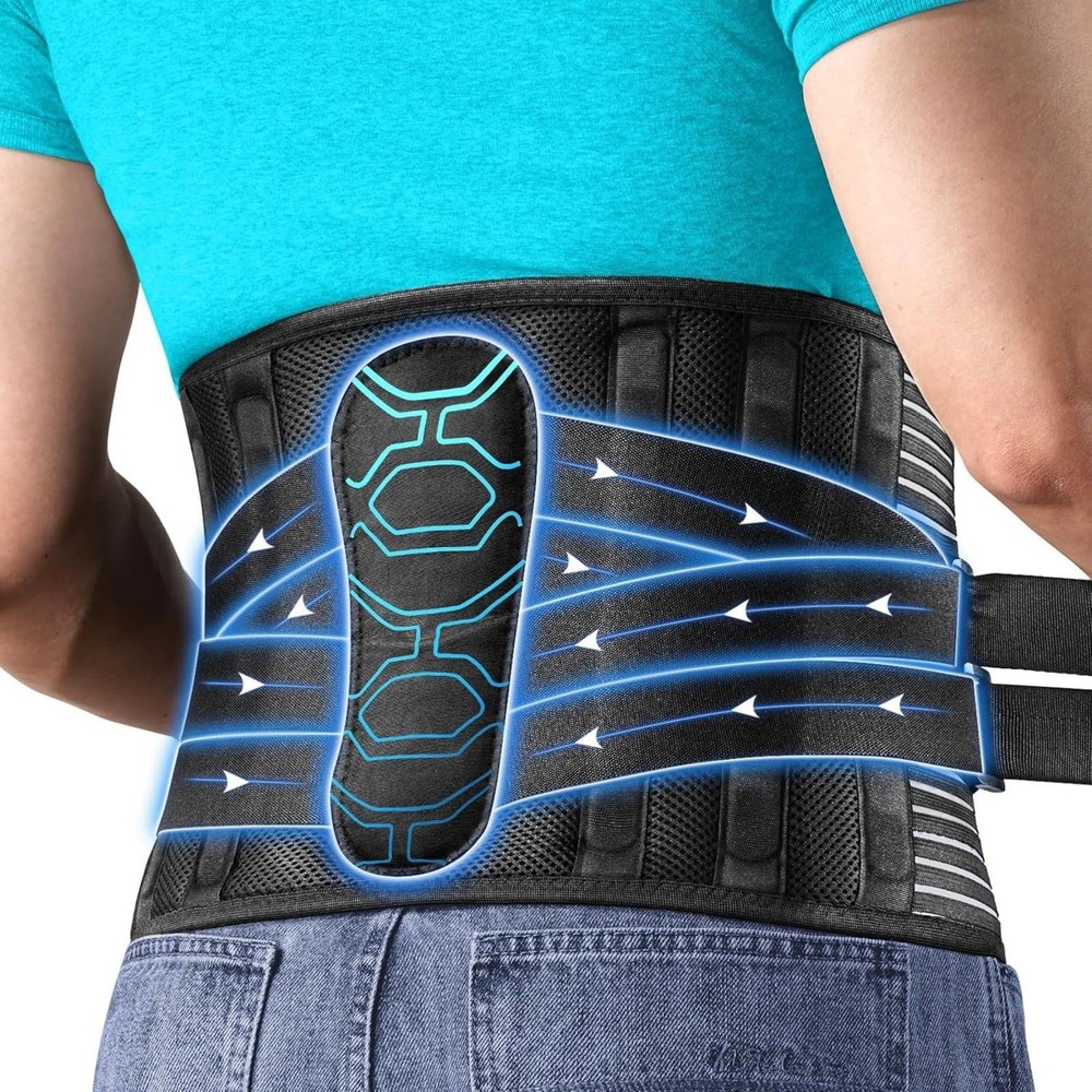 QIBODA Plus Size Back Brace 2XL/3XL 52-59 in Heavy Lifting Support