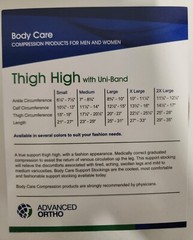 AO Thigh High w/ Band Graduated Compression Stockings 20-30 mmHg – Size Medium