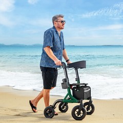 MAXWALK Portable All Terrain Foldable Outdoor Walker 10″ Wheels 300lb Senior USA