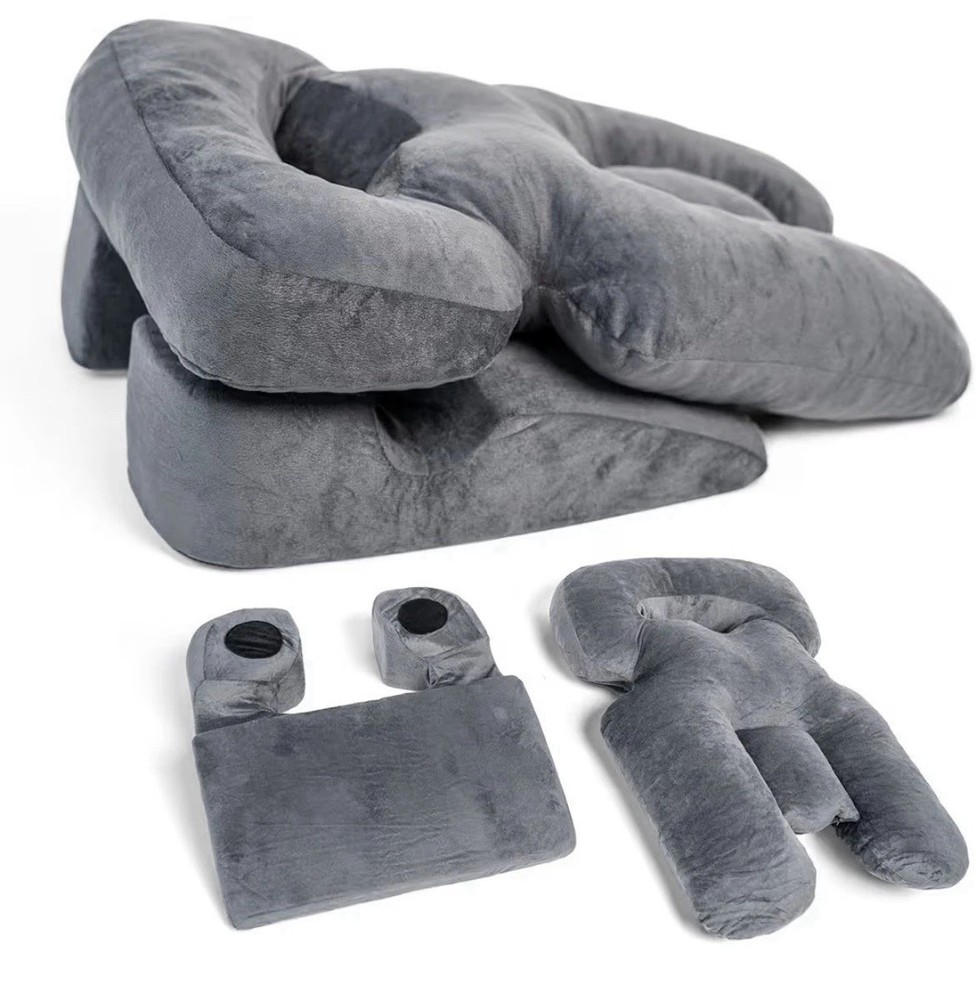 3 Pack Massage Table Face Down Pillow Prone Face Cradle Zomaple Gray New Sealed