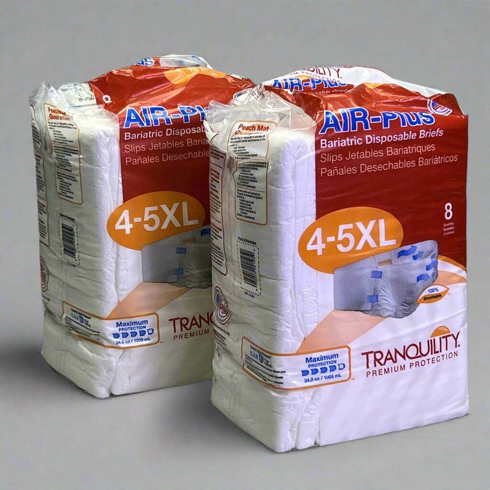 TRANQUILITY (2 PACK 16 Count) Disposable Overnight Underwear Size 4-5XL 2195