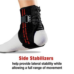 ACE Ankle Brace with Side Stabilizers Adjustable Black One Size