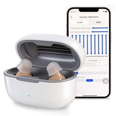 Rechargeable Hearing Aids Bluetooth With Noise Cancelling,OTC Invisible In Ear