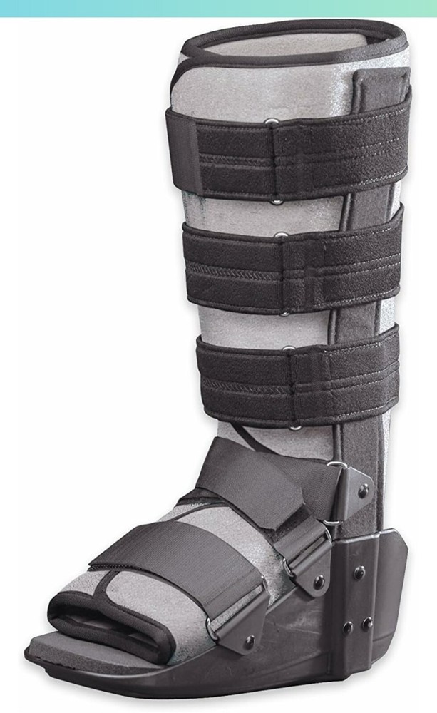 Steplite Easy Strider Ankle Walker, Boot High HEIGHT Black, MEDIUM
