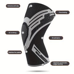 Compression Knee Support Sleeve Elastic Brace for Running Gym Basketball