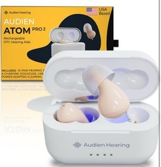 Audien ATOM PRO 2 Wireless Rechargeable OTC Hearing Aid, Premium Comfort XP2-29