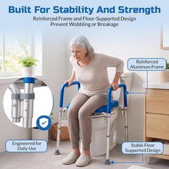 Ultimate Raised Toilet Seat with Handles – Adjustable Raised Toilet Seat for …