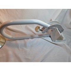 White Bathtub Safety Rail Clamp On Adjustable Tub Grab Bar Handle Assist Rail