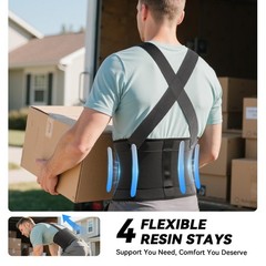 Adjustable Back Brace for Men & Women – Lower Back Support Belt for Sciatica, He