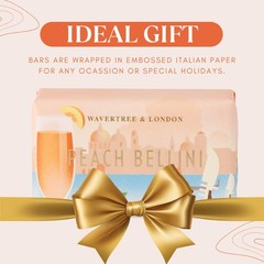 Wavertree & London Peach Bellini Soap 2 Bars 7oz Natural Moisturizing