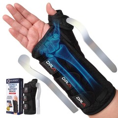 Dr. Arthritis Thumb & Wrist Support Brace & Handbook Size M/L Right Hand NEW