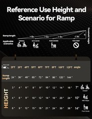 FACHNUO 2FT Folding Wheelchair Ramp – 800lbs Capacity, Non-Skid Aluminum Safety