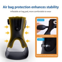 Laway Upgrade Inflatable AFO Foot Drop Brace – Ankle X-large, black