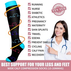 Bluemaple Compression Socks for Women & Men Large-X-Large, A-collocation03