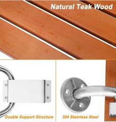 Magam Shower Wall Seat Teak & Stainless Steel