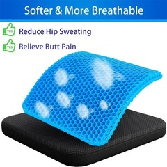 Egg Honeycomb Cooling Gel Support Seat Cushion Car Crate Cushion Non-Slip THICK