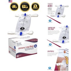 Urinary Leg Bag, for Use with Catheter, has a Non-Drip Closure & Anti-Reflux …