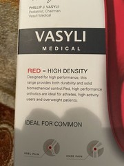 Vasyli Medical Custom Full-Length Moldable Orthotic Insoles Adult Small Red NEW