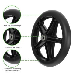 2PACK 8 Inch Walker Wheels Replacement Solid Anti Slip Rollator Wheel Set 8″