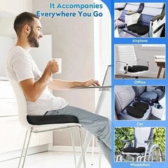 Memory Foam Seat Cushion Coccyx Tailbone Pain Relief Office Chair Car Pad