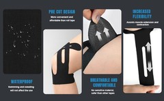 10 PCS Waterproof Kinesiology Tape for Shoulders/Knees,Precut Strips for Knee