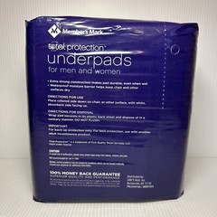 Member’s Mark Total Protection UNDERPADS – 15 Count, Large L 23″ x 36″ ~ NEW