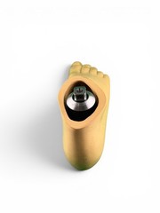 Ohio Willow Wood Sach prosthetic foot w/ titanium pyramid. Right. Size 27