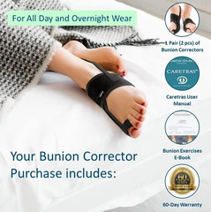 Caretras 2-Pack Bunion Corrector for Women & Men, Orthopedic Bunion Splint for H