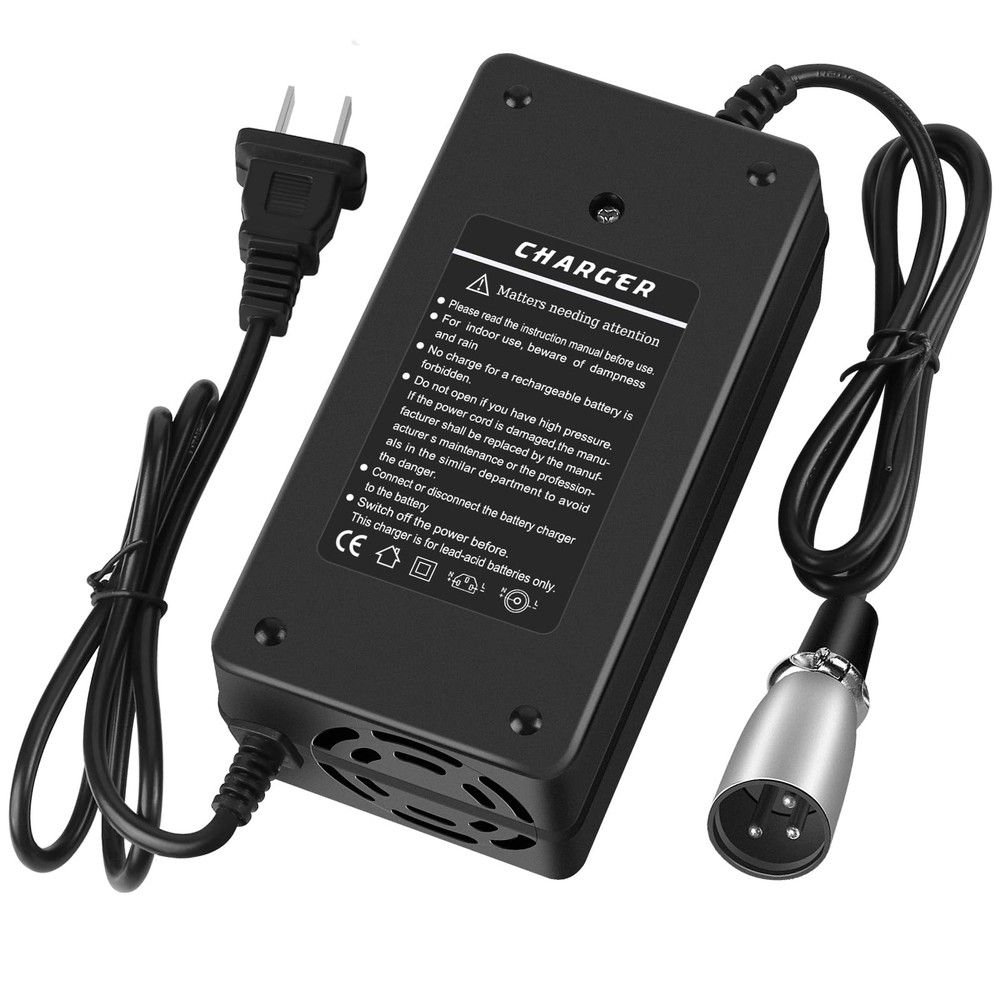 24V 5A Lead-Acid Battery Charger for Lakematic,Pride Mobility, Black