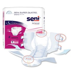 Seni Incontinence Brief Breathable / Overnight S-ME10-BQ1 Severe 10 Ct