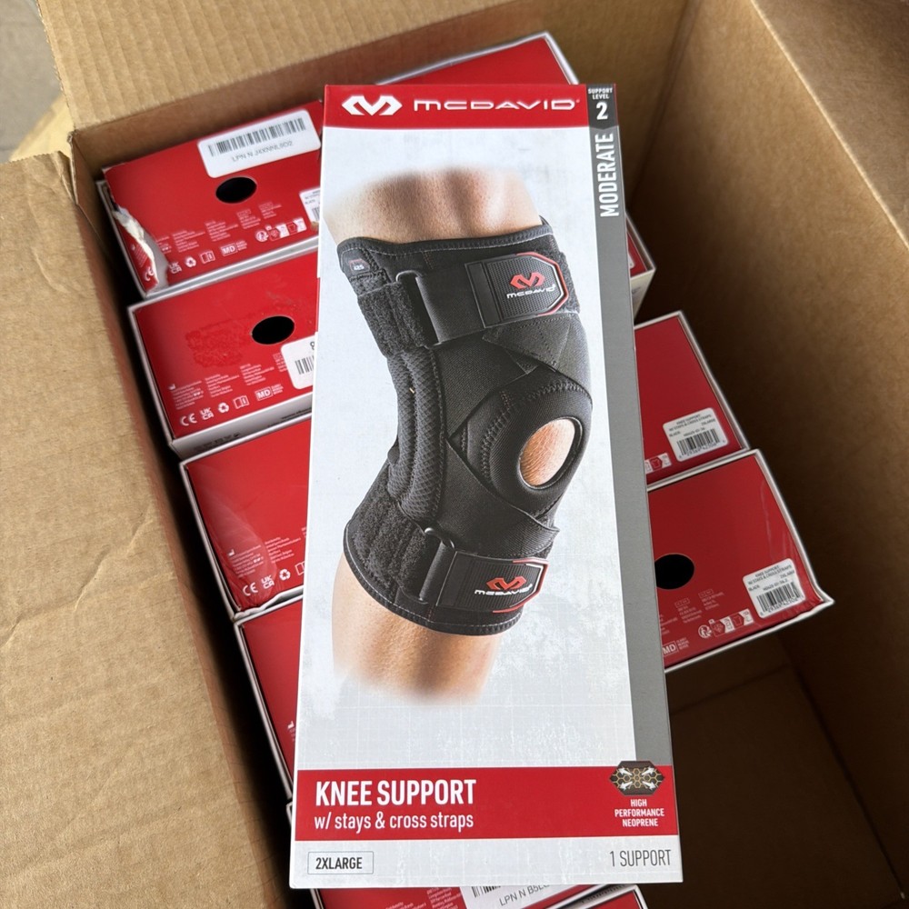 Mcdavid Level 2 Knee support w/ stays & cross straps size XX-large 17.5-19
