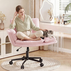 Criss Cross Chair, Flip-Up Arms & Adjustable Height | Velvet, Thick Foam Seat,36